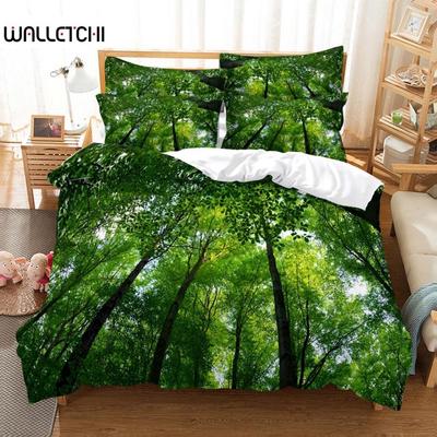 Juego de Ropa de Cama Woods Juego de Funda Nórdica Ropa de Cama 3d Impresión Digital Ropa de Cama Tamaño Queen Diseño de Moda