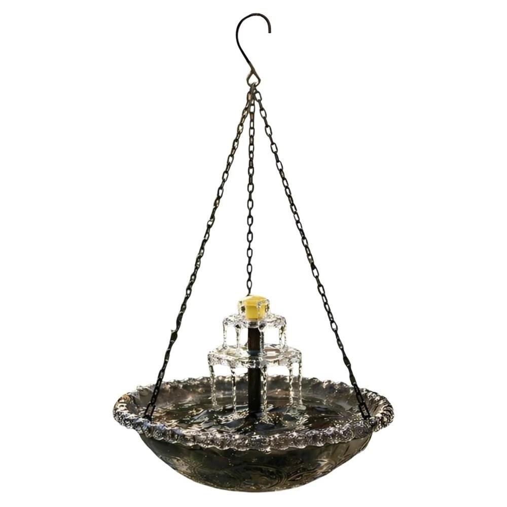 Cascade Hanging Bird Bath Fountain 3 Layer Bird Feeder Creative Bird Bath Bowl  Outdoor
