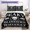 Peaky Blinders Pattern Bedding,Quilt Set Quilt Cover Pillowcase Home Birthday Gift(1 * Duvet Cover + 2 * Pillowcase, Without Core)_lx