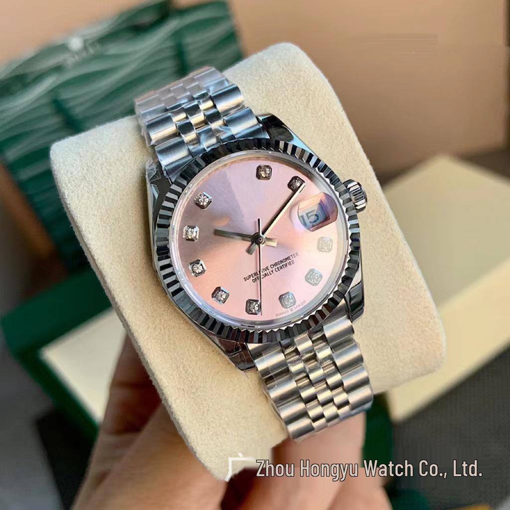 

Дэннило Женские Розовые 31ММ Кварцевые Часы, Простой Маленький Дизайн со Стальным Браслетом, Полностью Автоматические. 31MM розовый