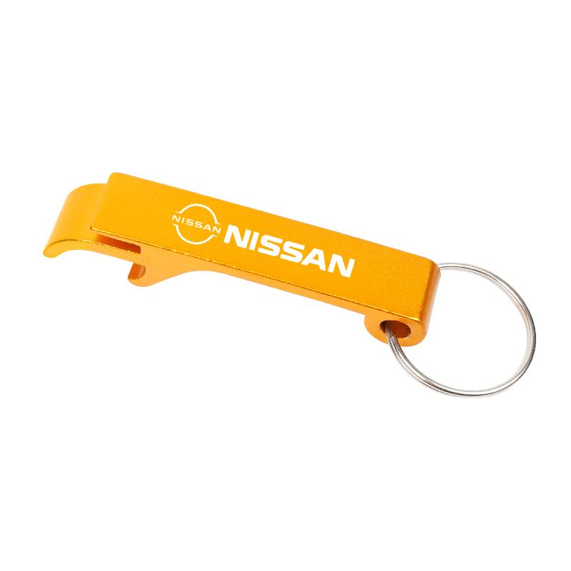 CBKSJY1 2-in-1 Car Keychain Portable Beer Bottle Opener Party Gift For Nissan Sylphy N7 Qashqai J11 Teana Note Navara Juke Tiida X-trail
