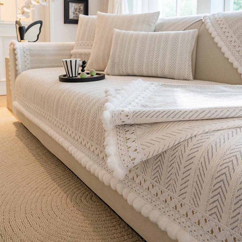 

2024 Французский Шенилл Роскошный Нескользящий Чехол на Подушку для Дивана, Универсальный для Всех Сезонов 45x45cm Pillowcase