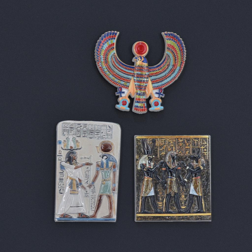 Egyptian Pharaoh Retro Magnet Resin Refrigerator Stickers Pyramid Culture Creative Decorations Home Office Magnetic Stickers