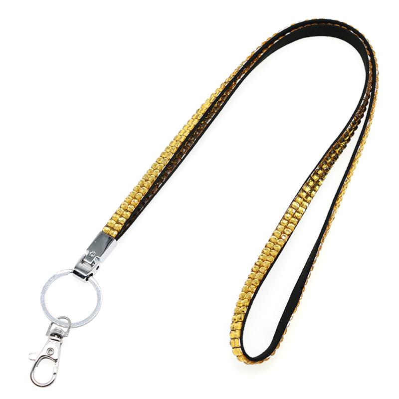 Strong Rhinestone Card Holder Lanyard with Advanced Tensile Durability for School Events and Office Staff