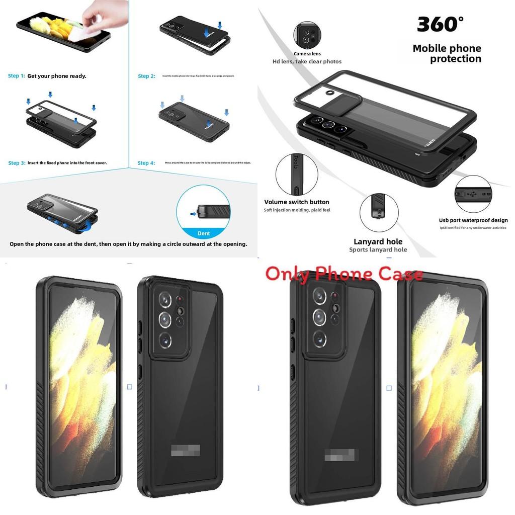 Für Samsung Galaxy S21 Ultra Wasserdichte Stoßfeste Hülle mit TPU und PC für Outdoor-Sport-Schutz