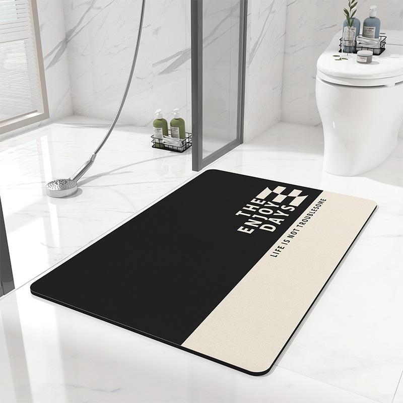 Bathroom Anti-slip Mat Diatom Mud Absorbent Pad Nordic Style Toilet Floor Mat Soft Diatomite Bathroom Toilet Carpet