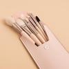 8 Pcs Premium Professional Makeup Brush Set Soft Synthetic Bristles Portable Pu Case For Daily Use Travel And Beauty Enthusiasts
