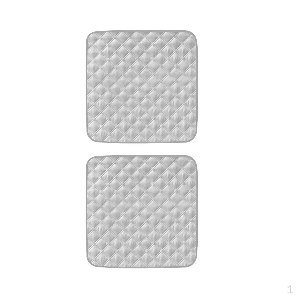 2Pcs Absorbent Washable Pad for Incontinence Gray