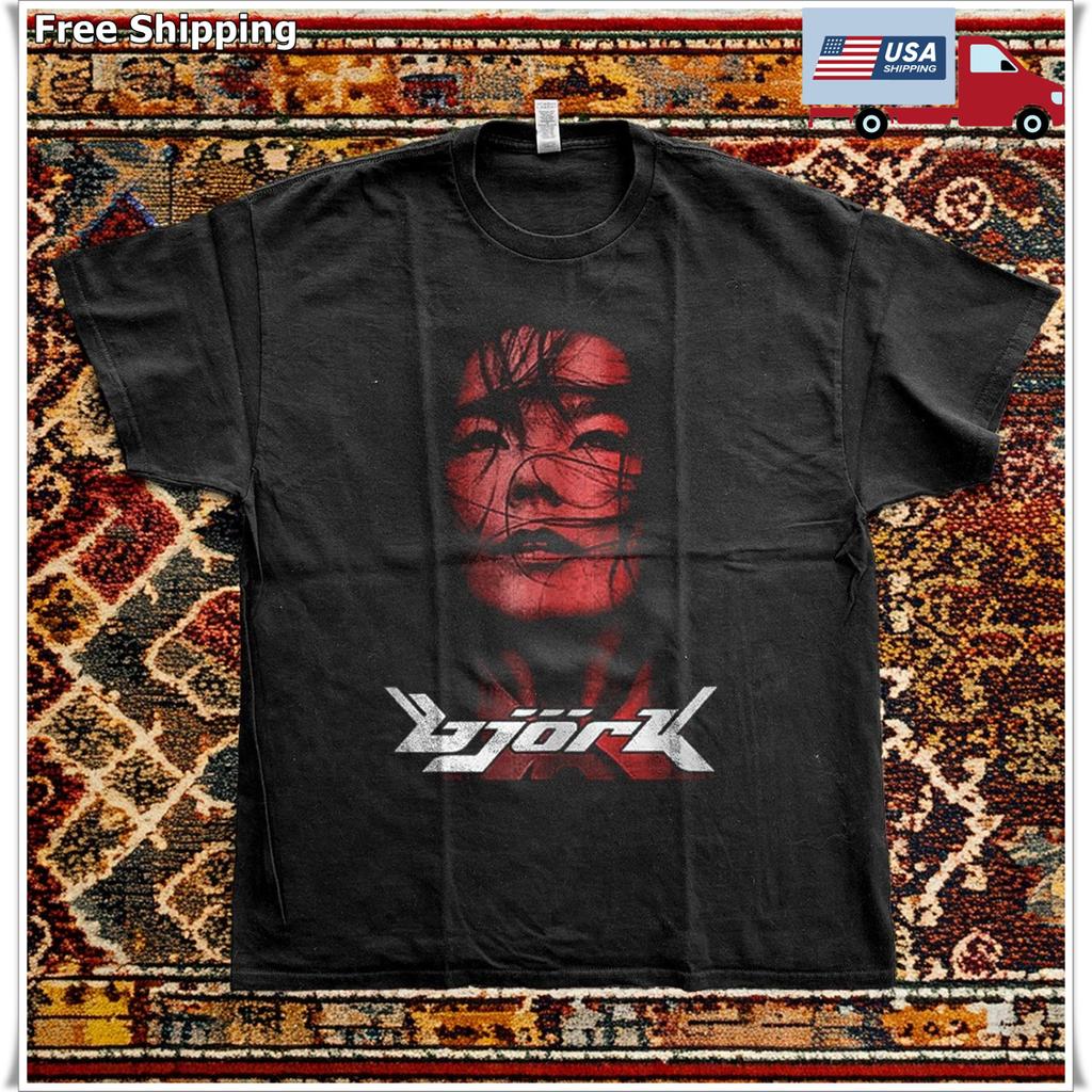 Bjork Tour Shirt, Bjork Unisex Black Cotton T-shirt S-5XL