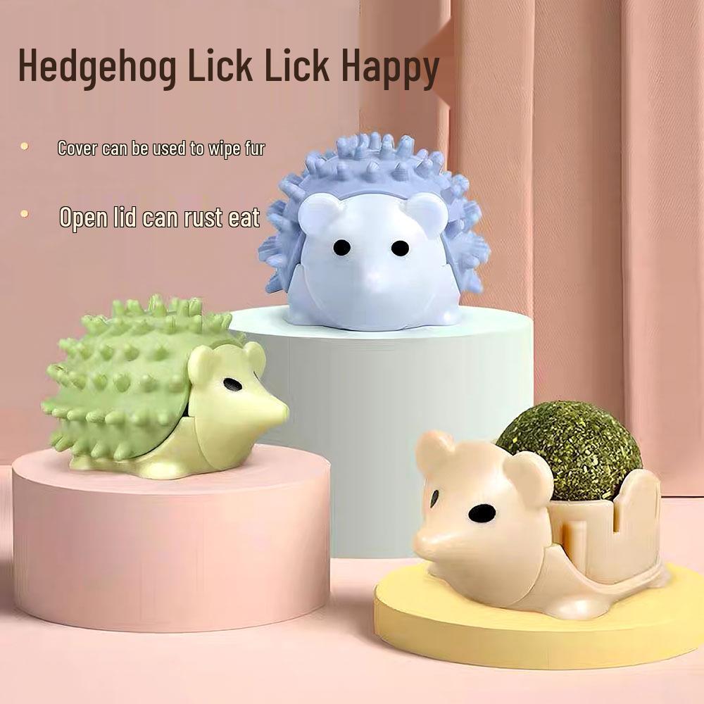 Catnip Hedgehog Toy: Self-Entertainment, Scratch & Itch Relief, Teething Stick & Teeth Cleaning for Cats