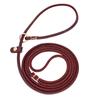 4ft/5ft Leather Dog Leash P Chian Collar Traction Lead Rope For Chihuahua Bulldog Small Dogs Leashes Slip Collars Pet Supplies