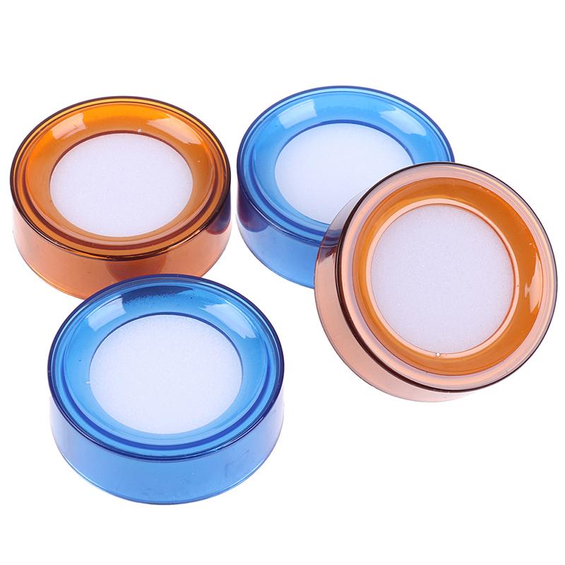 2Pcs/Lot Plastic Round Case Finger Wet Sponge Damper For Casher Count Money