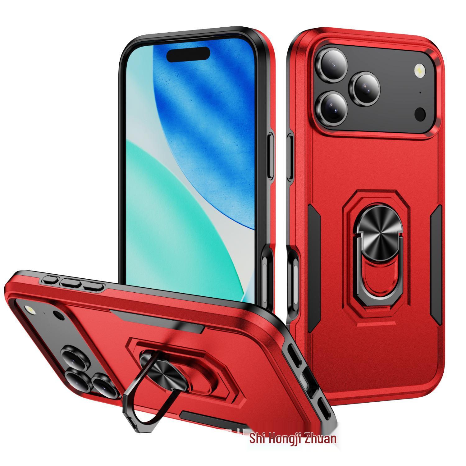 

iPhone 17 Magnetic Shockproof Ring Holder Case Compatible with iPhone 16 iPhone 17