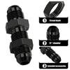 0-Degree AN6 AN8 AN10 AN4 Aluminum Alloy Radiator Oil Cooler Pipe through Wall Extension Joint Straight Nut Connector for Modifi
