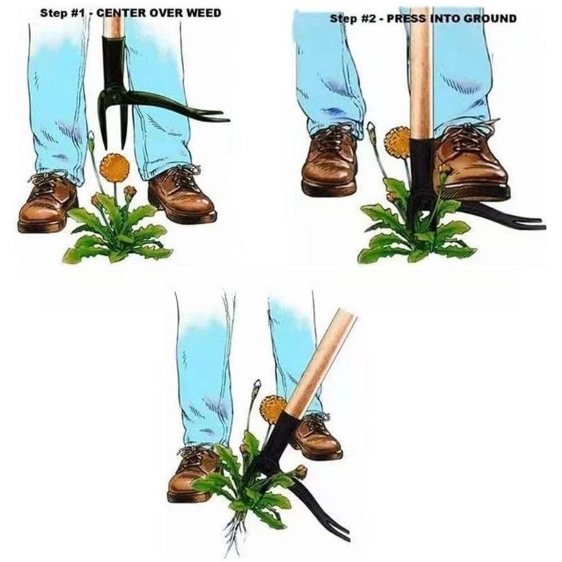 1PC hot-selling vertical weeder tool weeding head, weeding shovel garden stainless steel weeding claw hook tool