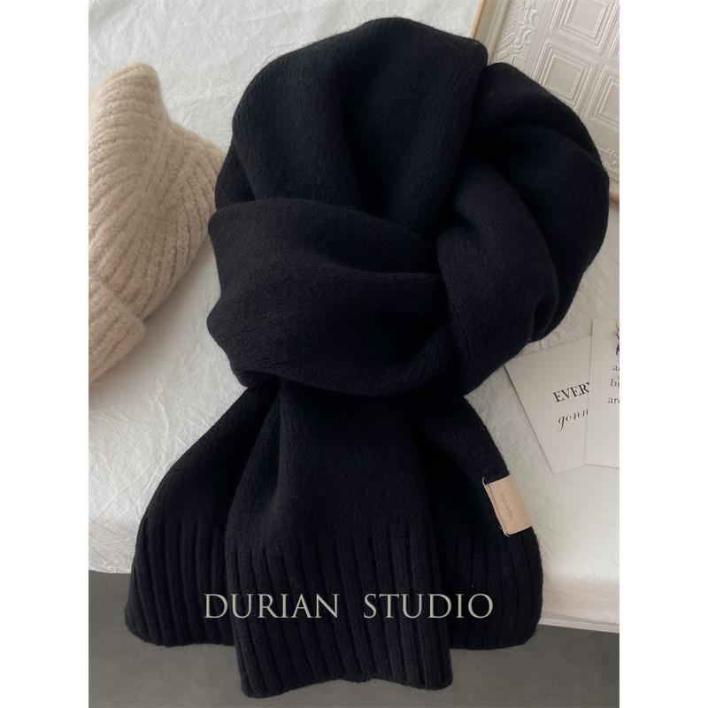 100 pure wool scarves~ Selected wool thickened and enlarged warm knitted scarves versatile men's and women's scarves