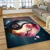 Yin og Yang 3D Naturaliser Kinesisk Tai Chi Teppe for Hjem Stue Soverom Sofa Dørmatte Dekor, Lekeområde for Barn Sklisikker Matte