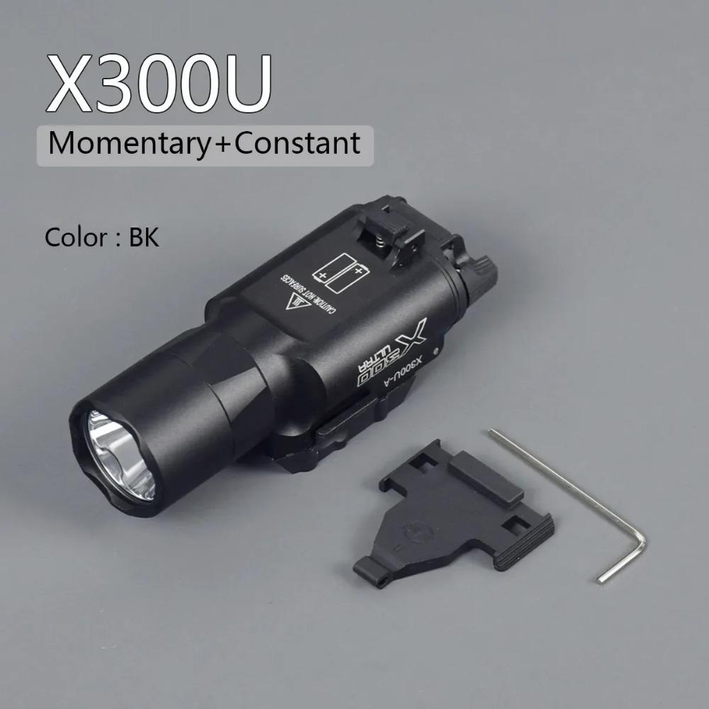 

Tactical X300 X300U Metal Pistol Gun 1000Lumen Led Flashlight Fit 20Mm Rail Gun Accessories For Airsoft Hanging Hunting Set