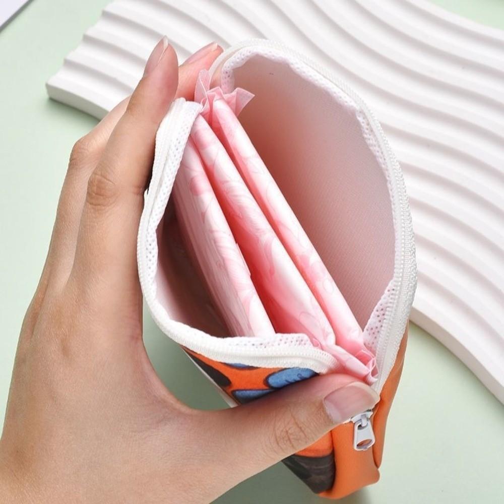 Cute Panda Sanitary Pads Bag Large Capacity Makeup Bags New Menstrual Cup Pouches Daily Carry