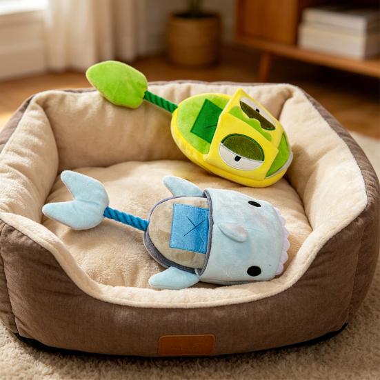 Treat Hiding Dog Toy Squeaky Shark Crocodile Slipper Dog Chew Toy Interactive Tug of War Toy Snuffle Puzzle Toy for Dogs Mental Stimulation