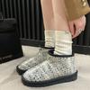 Fashion Elegant With Medium Heels Waterproof Shoes for Woman Plus Warm Women's Snow Boots Furry Spring 2024 Winter Footwear Sale On Slip