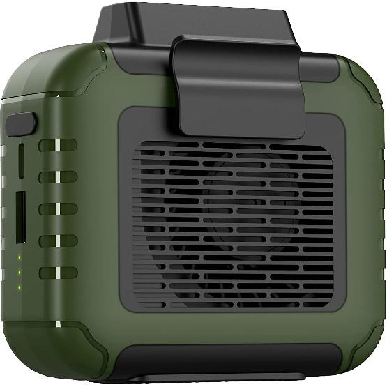 Portable Mini Waist Fan Rechargeable with 23H Working Time, 6200 RPM Strong Airflow, 3 Speed Levels, Belt Shirt Fan Clip On Waist Portable Cooling