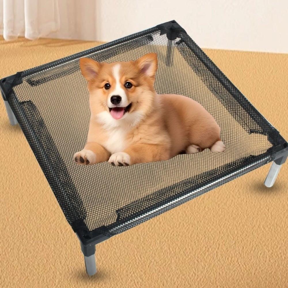 Chew Proof Pet Cat Cot Breathable Mesh Cat Hammock Washable Elevated Dog Bed All Seasons