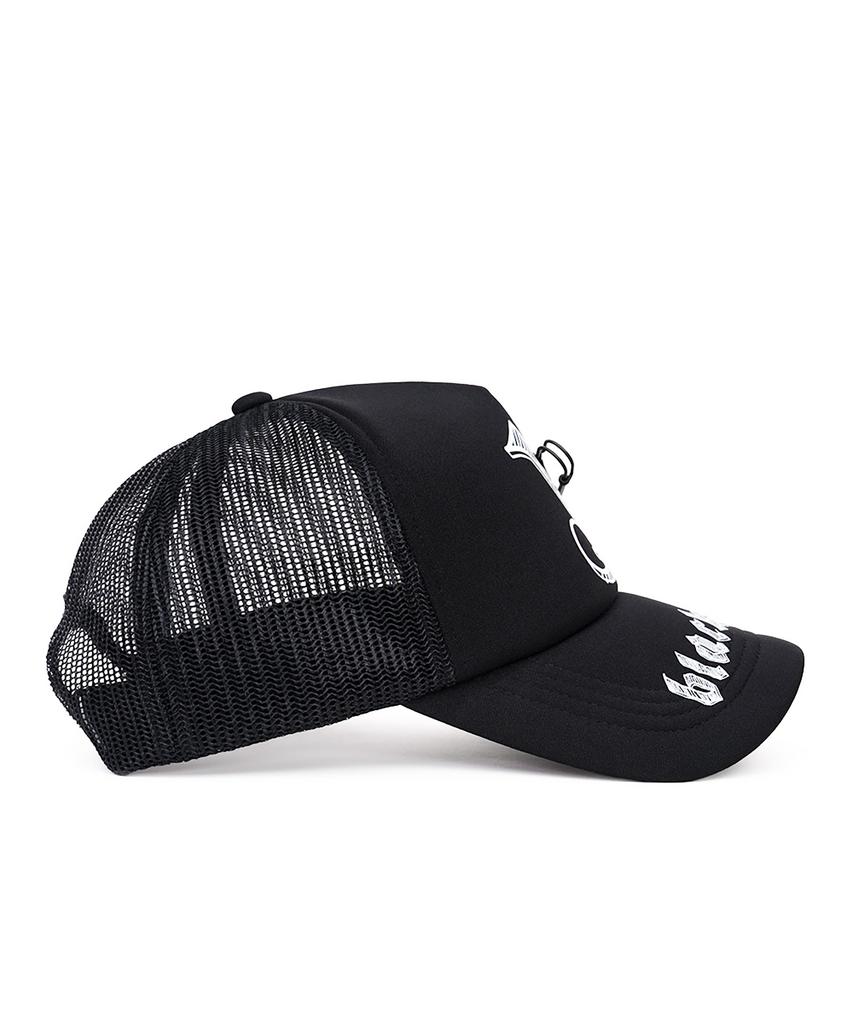 BLACKBLOND Vividi Sketch Logo Trucker Mesh Cap (Black)