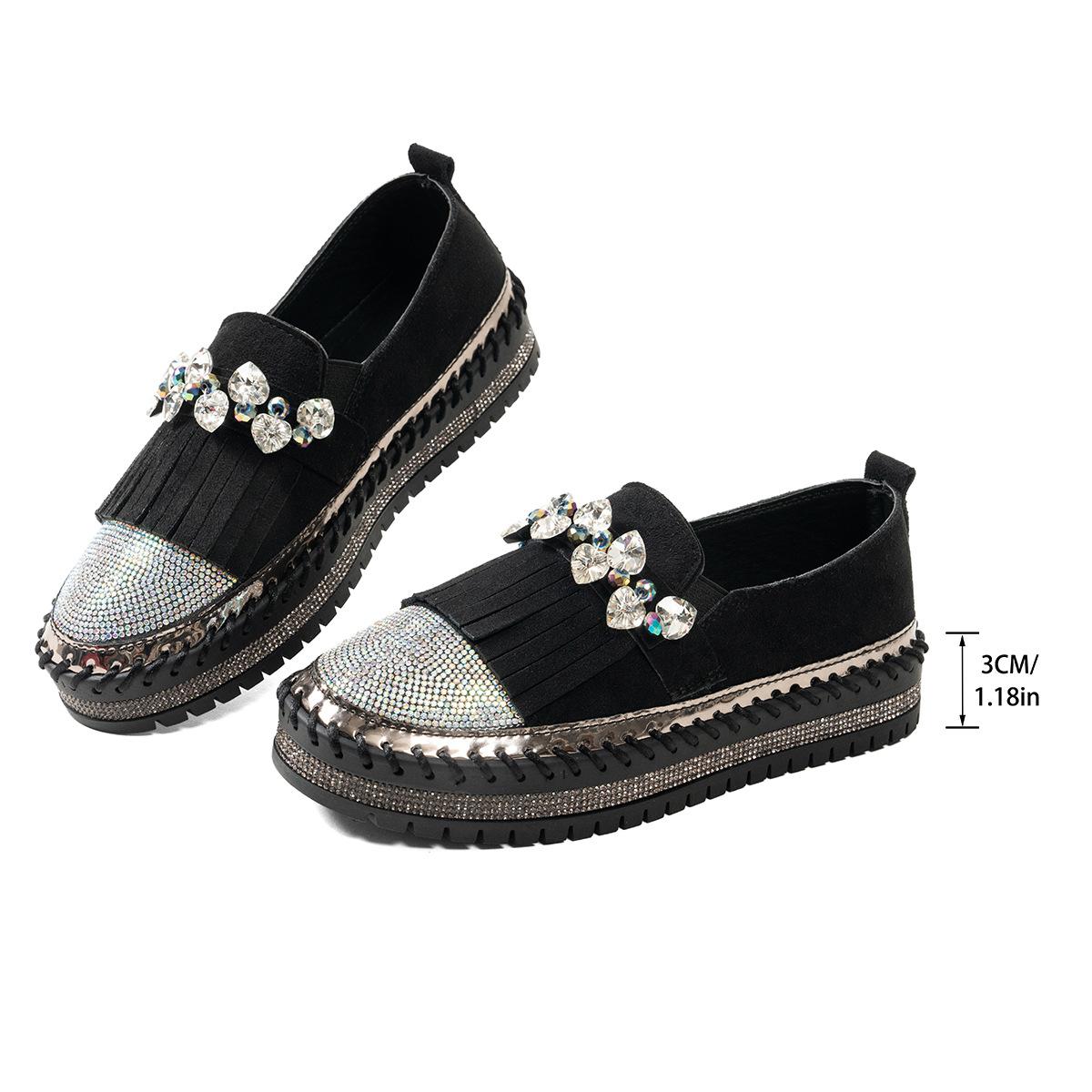 Plus-size Shoes, Single Shoes, Women s Shoes, Thick-soled Shoes 35 чёрный