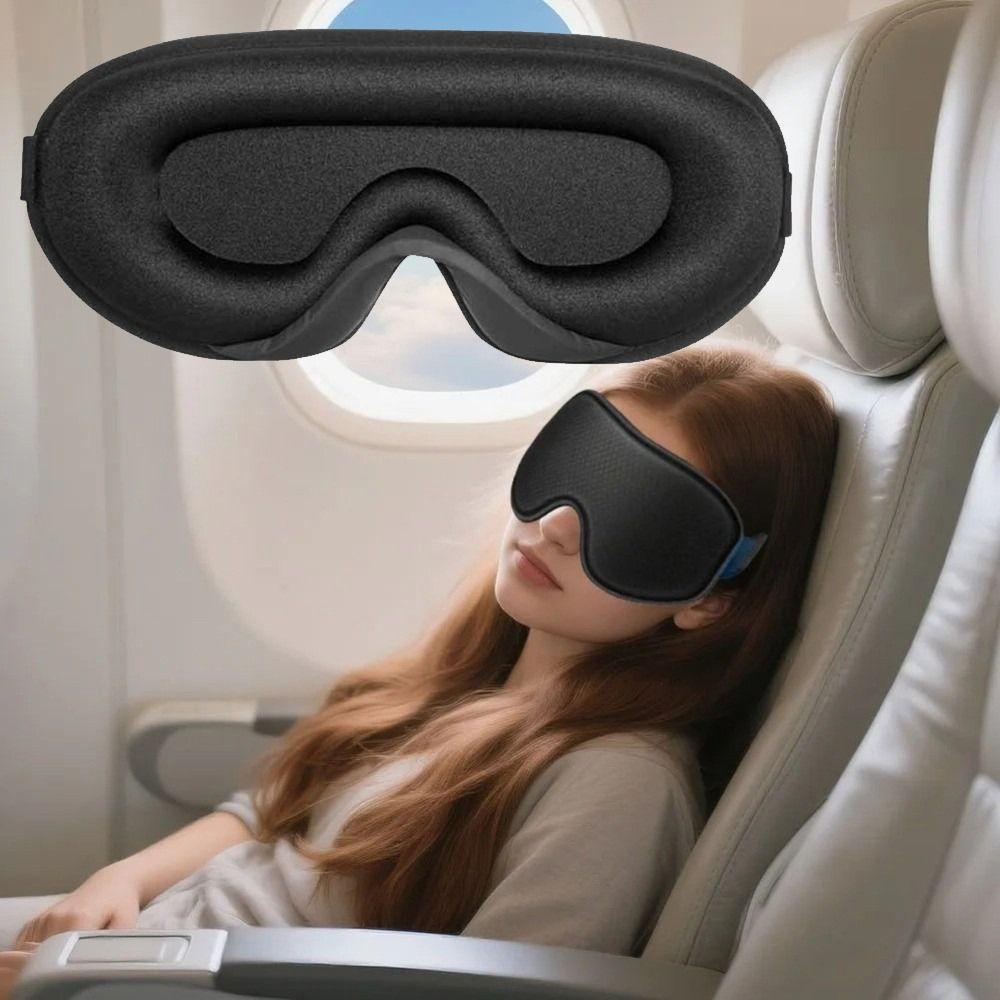 Soft Blackout Eye Mask Slow Rebound Sleeping Aid Eyepatch Eyeshade 3D Sleep Mask  Rest