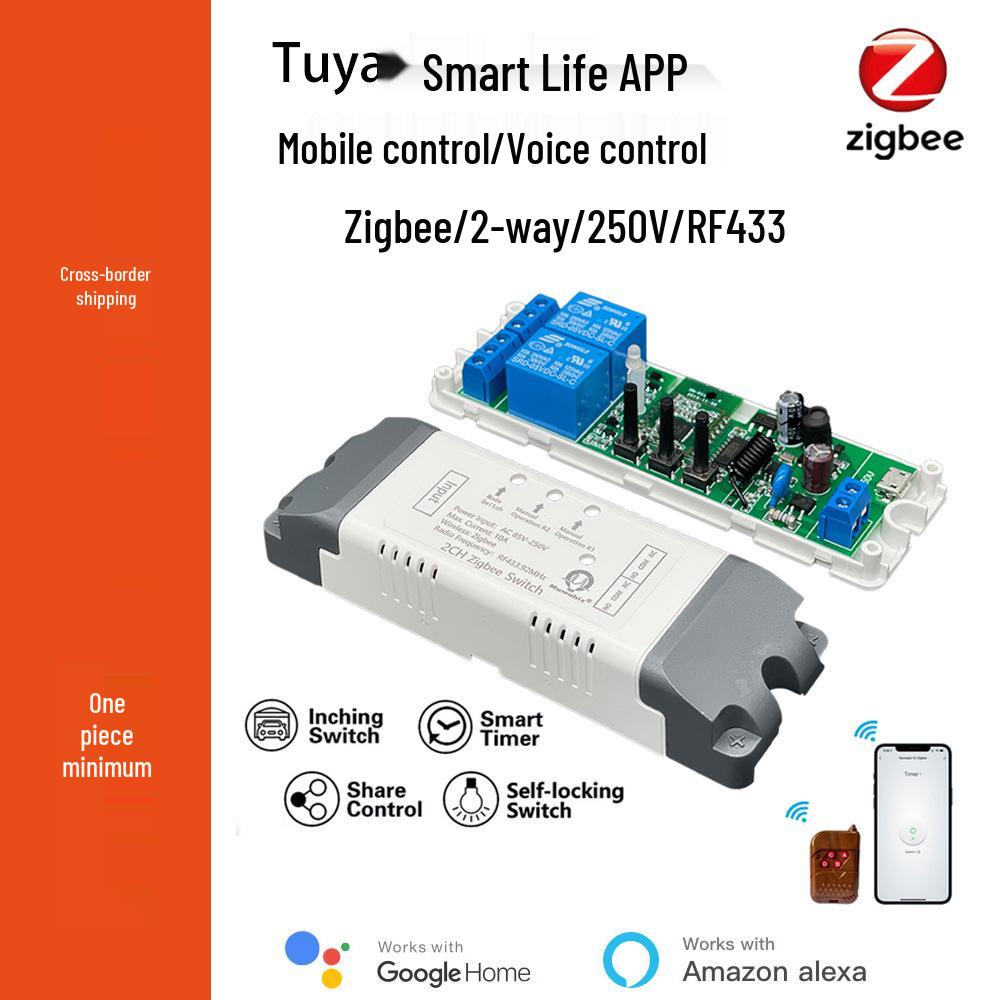 Tuya Zigbee Protocol Smart Life Motor Controller: 1, 2, or 4-Channel Wireless Switch (220V)
