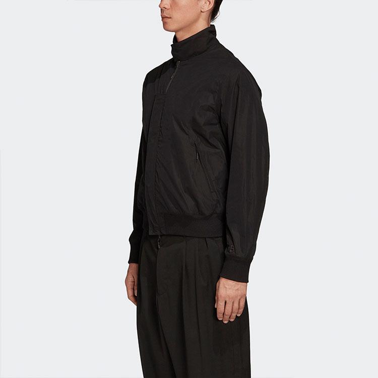 Y-3 FW21 Embroidered Logo Solid Color Zip Jacket Men Jackets Black FN3405