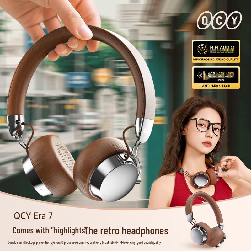 

QCY Era 7 Retro Wireless Bluetooth On-Ear Headphones