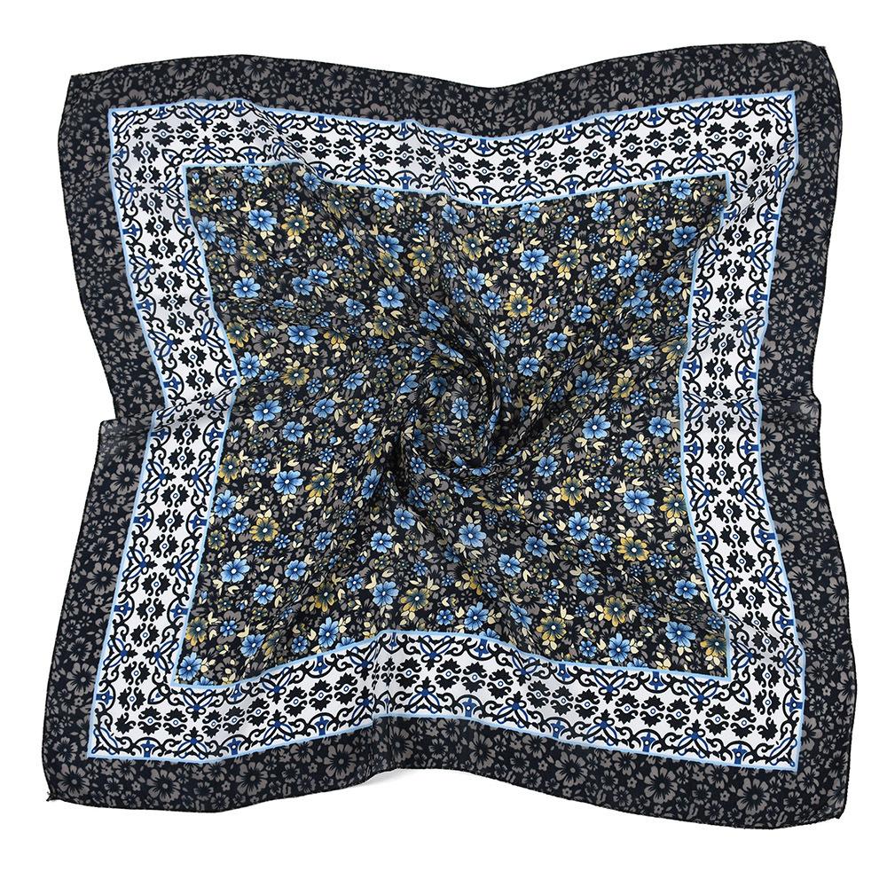 Ethnic Style Women Square Scarf Russian National Shawl Hijab Head Scarves Ladies Retro Floral Print Bandana Foulard Handkerchief