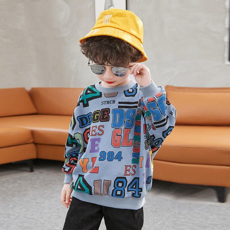 Boys Spring Autumn Hoodie Fashionable Cool Long Sleeve Top For Kids Trendy