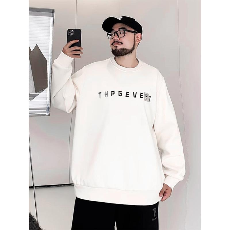 Alfabetmönster mjuk högkvalitativt tyg skrynkfritt herr street sport avslappnad andningsbar lös modetrend bekväma långärmade toppar