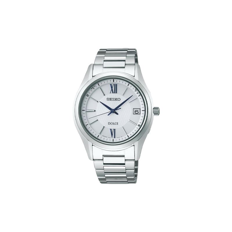 SEIKO DOLCE&EXCELINE Solar Couple Watch Solar Quartz Titanium Strap Men s Watch White Dial SADZ185 синий