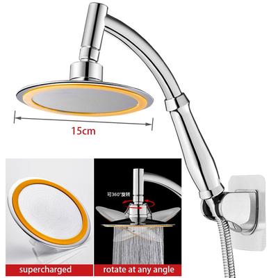 Duş Başlığı 6 İnç Yüksek Basınç 360 Ayarlanabilir Büyük Yuvarlak Büyük Yağış Püskürtücü Spa