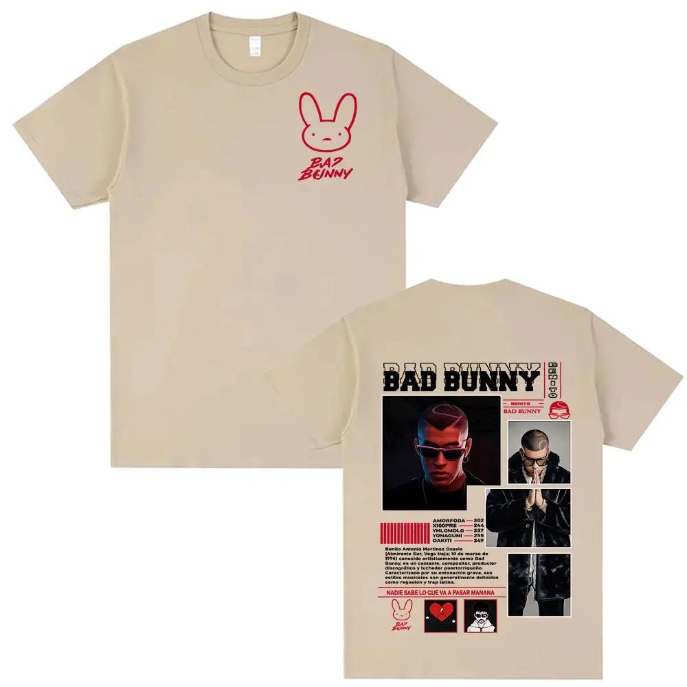 

Bad Bunny Nadie Sabe Lo Que Va A Pasar Mañana Tshirt Summer Retro Hiphop Luxurious Fashionable Oversized Tshirt Street Y2K 4XL