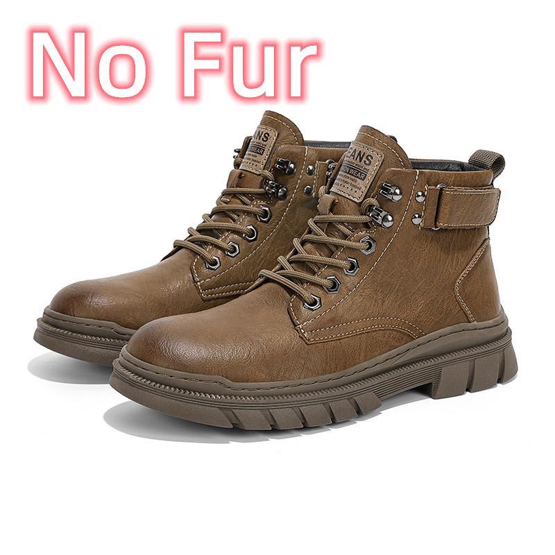 Non-Slip New Warm Winter Boots for Men Luxury Brand High Top Male Casual Travel Shoes 2024 All-match Leather Men's Ankle Boots