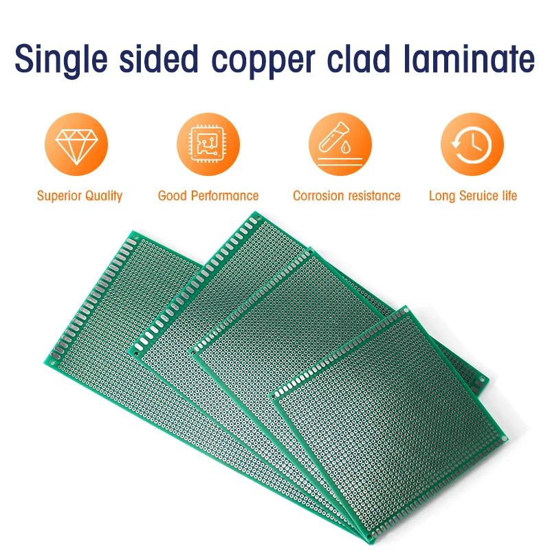 1-5PCS PCB Prototyping Board 10*15cm Green Single Side Universal Printed Circuit Boards Breadboard, for Arduino