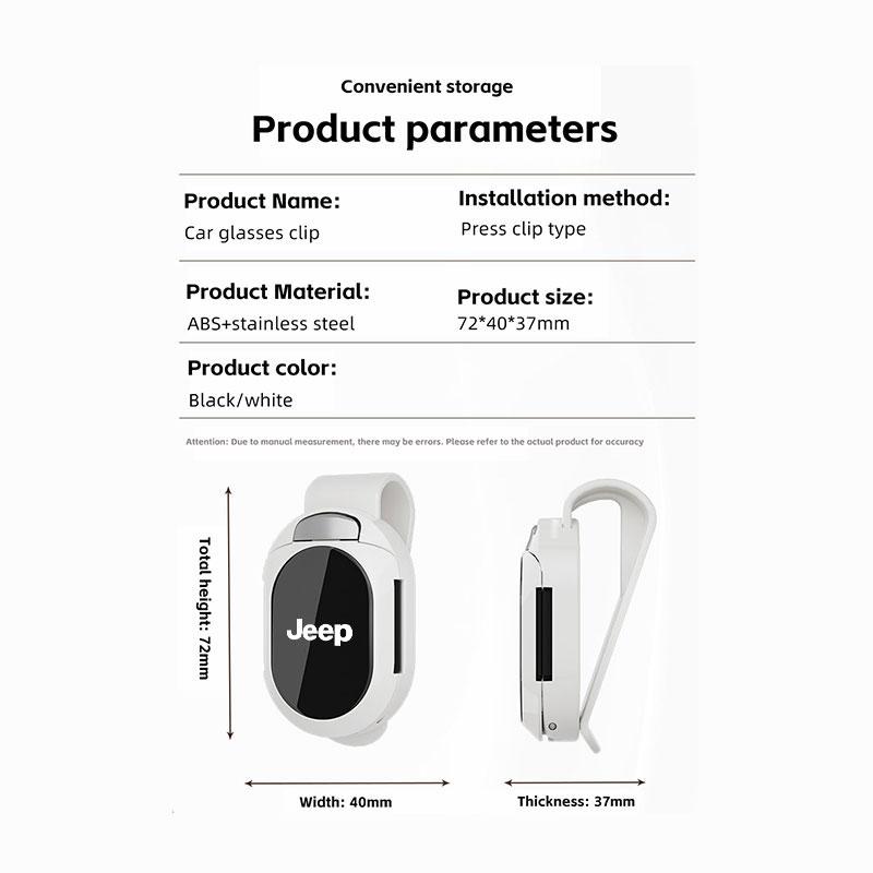 Car Glasses Clip Multifunction Sun Visor Eyeglasses Clip For Jeep Renegade Wrangler Cherokee Compass Patriot Car Accessories AJS1
