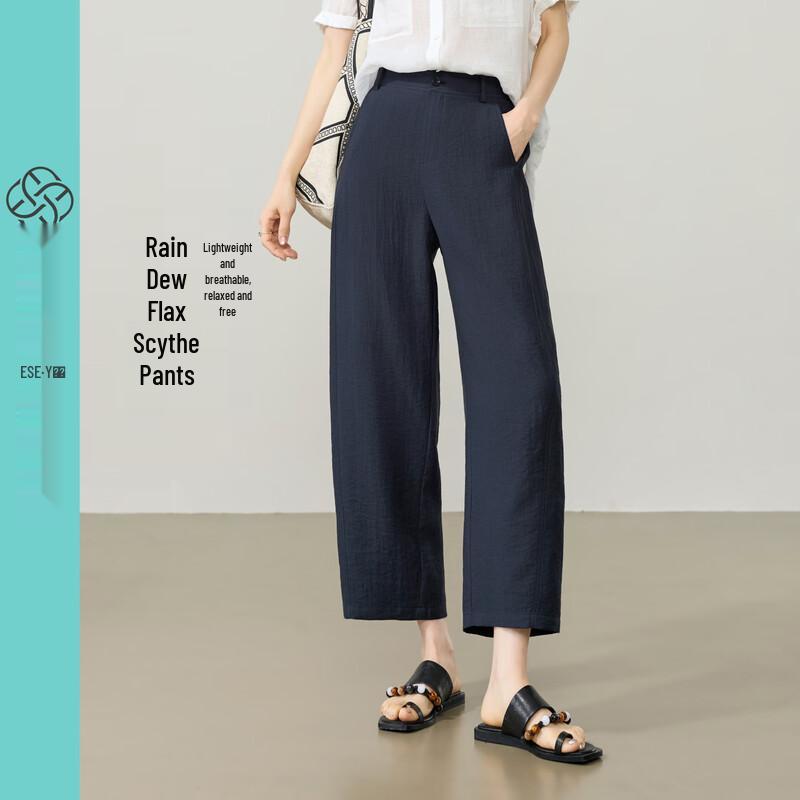 ESE-Y Women s Linen Blend Harem Straight-Leg Casual Pants 27
