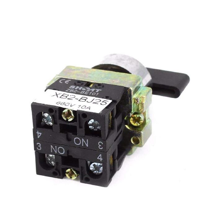 ZB2-BE101 2 Schließer 4 Klemmen 3-Positionen Drehschalter AC600V 10A XB2-BJ33