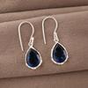 London Blue Topaz Jewelry, 925 Solid Sterling Silver Earrings, Handmade Gemstone Jewelry Earrings For Memorial Day