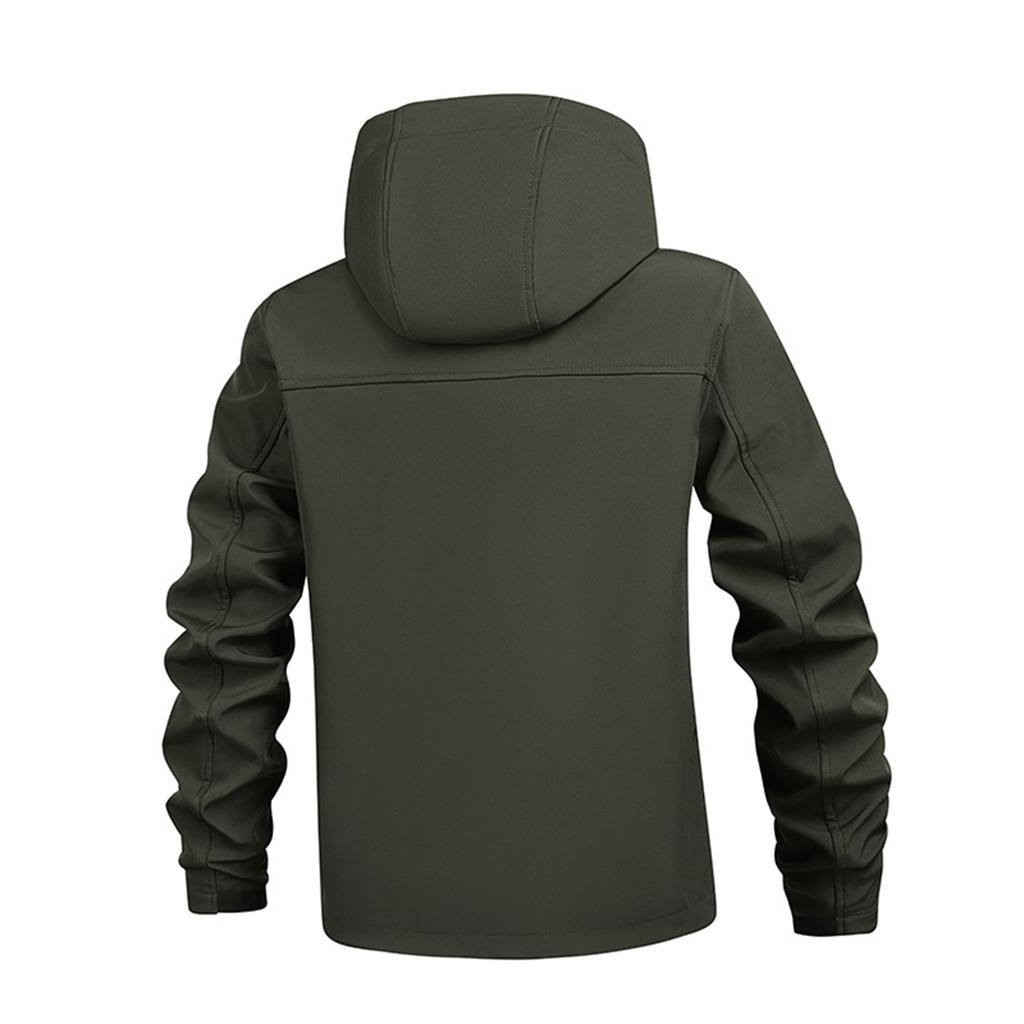 Men's Solid Color Outdoor Mountaineering Waterproof Windproof Fleece Jacket Outdoor Jacket