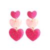 Valentine's Day Heart-shaped Pendant Earrings,heart-shaped Earrings, -shaped Earrings, Cute Female Heart-shaped Pendant Earrings