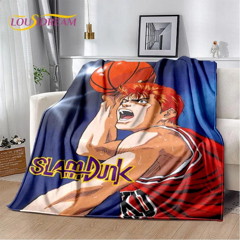2026 New Cartoon Slam Dunk Anime Basketball Soft Blanket,Soft Throw Blanket for Home Bedroom Bed Sofa Picnic Travel Child Gift