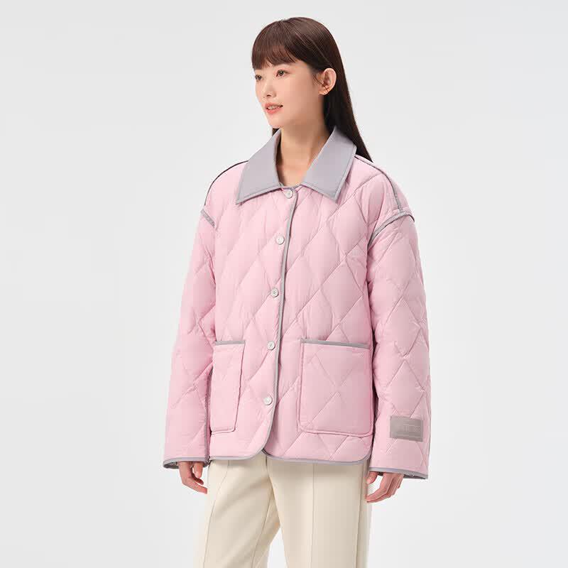 Tanbor Women's Lightweight Duck Down Collared Jacket TB233322