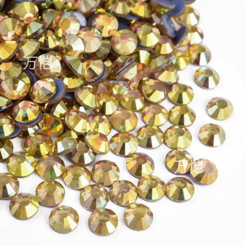 Imitation Austrian Diamond, Even Surface Hot Melt Adhesive Hot Diamond Ab Color Crystal Glass Diy Clothing Rhinestone Decoration